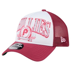 Philadelphia Phillies New Era Distressed 9FORTY A-Frame Adjustable Trucker Hat - Red Hats