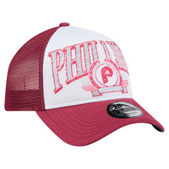 Philadelphia Phillies New Era Distressed 9FORTY A-Frame Adjustable Trucker Hat - Red Hats