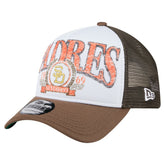 San Diego Padres New Era Distressed 9FORTY A-Frame Adjustable Trucker Hat - Brown Hats
