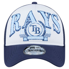 Tampa Bay Rays New Era Distressed 9FORTY A-Frame Adjustable Trucker Hat - Navy Hats