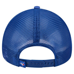 Toronto Blue Jays New Era Distressed 9FORTY A-Frame Adjustable Trucker Hat - White/Royal Hats