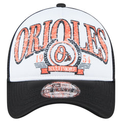Baltimore Orioles New Era Distressed 9FORTY A-Frame Adjustable Trucker Hat - Black Hats