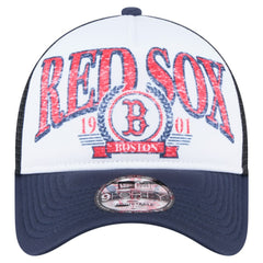 Boston Red Sox New Era Distressed 9FORTY A-Frame Adjustable Trucker Hat - Navy Hats