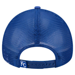 Kansas City Royals New Era Distressed 9FORTY A-Frame Adjustable Trucker Hat - Royal Hats