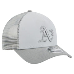 Athletics New Era Color Pack A-Frame 9FORTY Trucker Adjustable Hat - Gray Hats