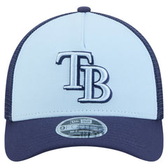 Tampa Bay Rays New Era 2-Tone Color Pack 9FORTY M-Crown A-Frame Adjustable Hat - Light Blue/Navy Hats