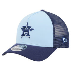 Houston Astros New Era 2-Tone Color Pack 9FORTY M-Crown A-Frame Adjustable Hat - Light Blue/Navy Hats