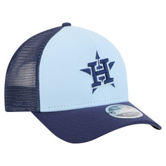 Houston Astros New Era 2-Tone Color Pack 9FORTY M-Crown A-Frame Adjustable Hat - Light Blue/Navy Hats