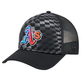Athletics New Era Gradient 9FORTY A-Frame M-Crown Trucker Adjustable Hat - Black Hats