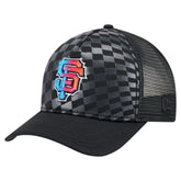 San Francisco Giants New Era Gradient 9FORTY A-Frame M-Crown Trucker Adjustable Hat - Black Hats