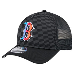 Boston Red Sox New Era Gradient 9FORTY A-Frame M-Crown Trucker Adjustable Hat - Black Hats
