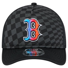 Boston Red Sox New Era Gradient 9FORTY A-Frame M-Crown Trucker Adjustable Hat - Black Hats
