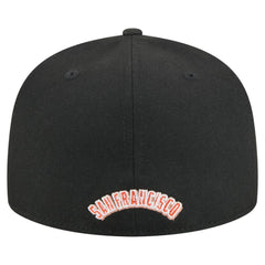 San Francisco Giants New Era Overlap 59FIFTY Fitted Hat - Black Hats