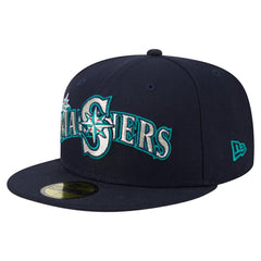Seattle Mariners New Era Overlap 59FIFTY Fitted Hat - Navy Hats