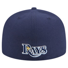 Tampa Bay Rays New Era Overlap 59FIFTY Fitted Hat - Navy Hats