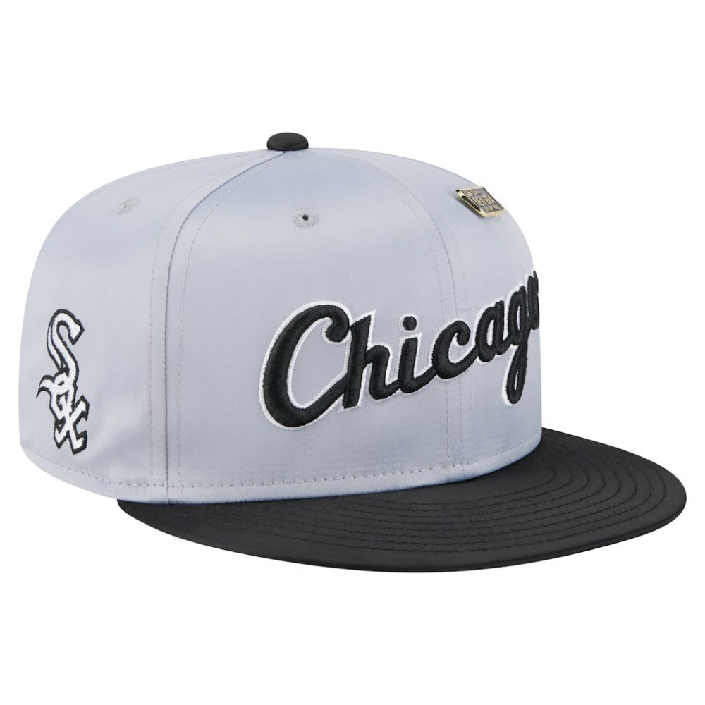 Chicago White Sox New Era Satin 59FIFTY Fitted Hat - Gray/Black Hats