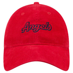 Los Angeles Angels New Era Women's Corduroy 9TWENTY Adjustable Hat - Red Hats