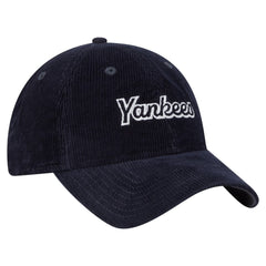 New York Yankees New Era Women's Corduroy 9TWENTY Adjustable Hat - Navy Hats