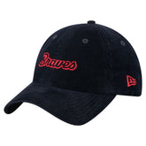 Atlanta Braves New Era Women's Corduroy 9TWENTY Adjustable Hat - Navy Hats
