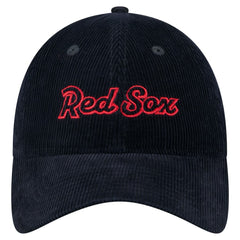 Boston Red Sox New Era Women's Corduroy 9TWENTY Adjustable Hat - Navy Hats