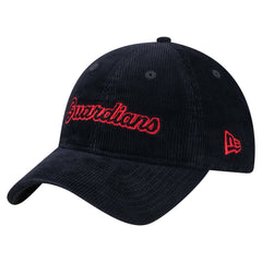 Cleveland Guardians New Era Women's Corduroy 9TWENTY Adjustable Hat - Navy Hats
