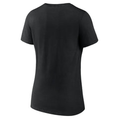 Baltimore Orioles Women's Fastball V-Neck T-Shirt - Black T-shirts