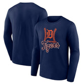 Detroit Tigers Fastball Long Sleeve T-Shirt - Navy T-shirts