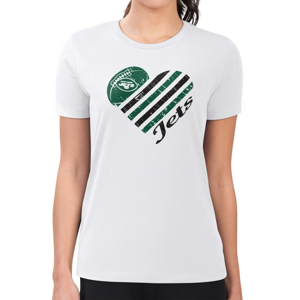 New York Jets G-III 4Her by Carl Banks Women's Heart T-Shirt White