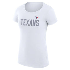 Houston Texans G-III 4Her by Carl Banks Women's Super-Slim Fit Lightweight Dot Print T-Shirt White