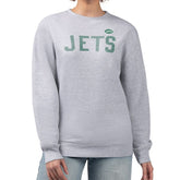 New York Jets G-III 4Her by Carl Banks Women's Dot Print Fleece Pullover Sweatshirt Heather Gray