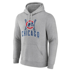Chicago Cubs Fastball Pullover Hoodie - Gray Hoodies