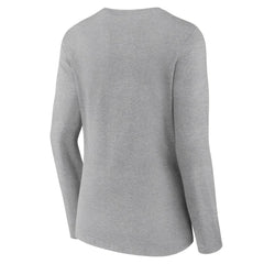 Chicago Cubs Women's Fastball Long Sleeve V-Neck T-Shirt - Gray T-shirts