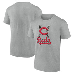 Cincinnati Reds Fastball T-Shirt - Heather Gray T-shirts