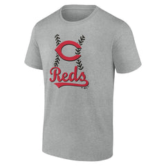 Cincinnati Reds Fastball T-Shirt - Heather Gray T-shirts
