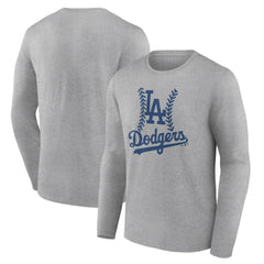Los Angeles Dodgers Fastball Long Sleeve T-Shirt - Gray T-shirts