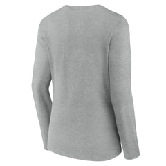 Milwaukee Brewers Women's Fastball Long Sleeve V-Neck T-Shirt - Gray T-shirts