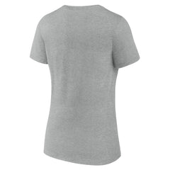 Milwaukee Brewers Women's Fastball V-Neck T-Shirt - Gray T-shirts