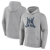 New York Yankees Fastball Pullover Hoodie - Gray Hoodies