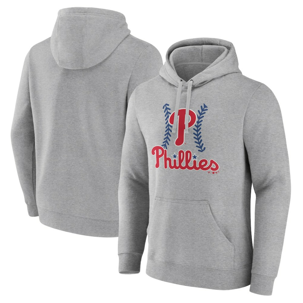 Philadelphia Phillies Fastball Pullover Hoodie - Gray Hoodies