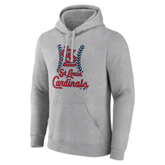 St. Louis Cardinals Fastball Pullover Hoodie - Gray Hoodies