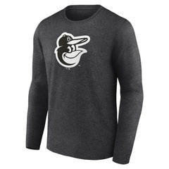 Baltimore Orioles Monochrome Long Sleeve T-Shirt - Charcoal T-shirts
