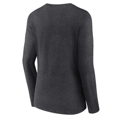 Chicago Cubs Women's Monochrome Long Sleeve V-Neck T-Shirt - Charcoal T-shirts