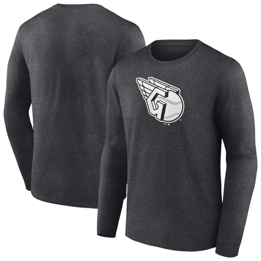 Cleveland Guardians Monochrome Long Sleeve T-Shirt - Charcoal T-shirts