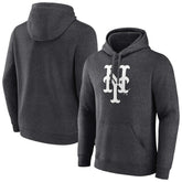 New York Mets Monochrome Pullover Hoodie - Charcoal Hoodies