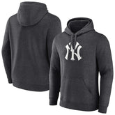 New York Yankees Monochrome Pullover Hoodie - Charcoal Hoodies