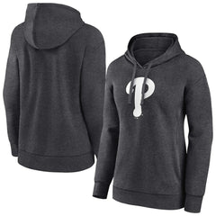 Philadelphia Phillies Women's Monochrome Pullover Hoodie - Charcoal Hoodies