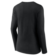 Baltimore Orioles Women's Stellar Long Sleeve V-Neck T-Shirt - Black T-shirts