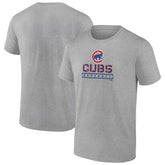 Chicago Cubs Evanston Stencil T-Shirt - Heather Gray T-shirts