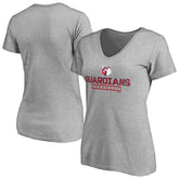 Cleveland Guardians Women's Evanston Stencil V-Neck T-Shirt - Gray T-shirts