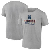 Detroit Tigers Evanston Stencil T-Shirt - Heather Gray T-shirts